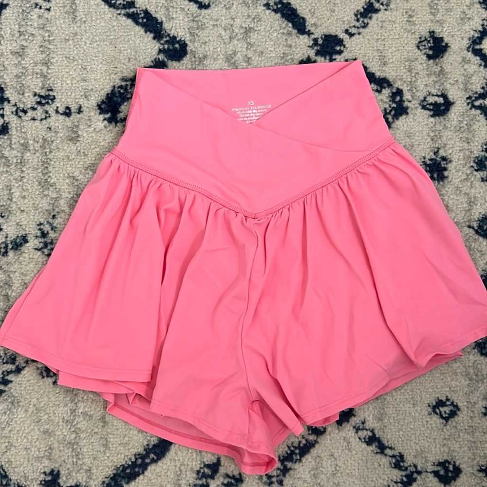 Pink Amazon butterfly shorts